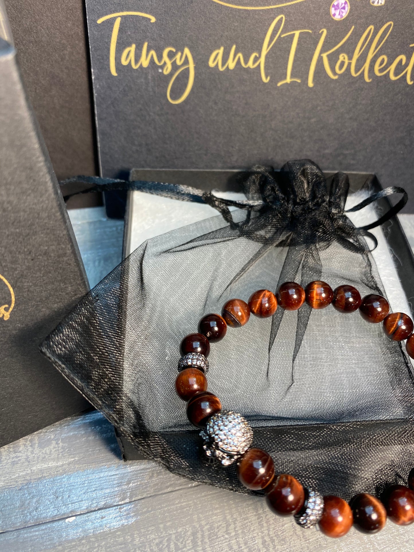 TAIK Red Tiger's Eye Skull Stone Bracelet™