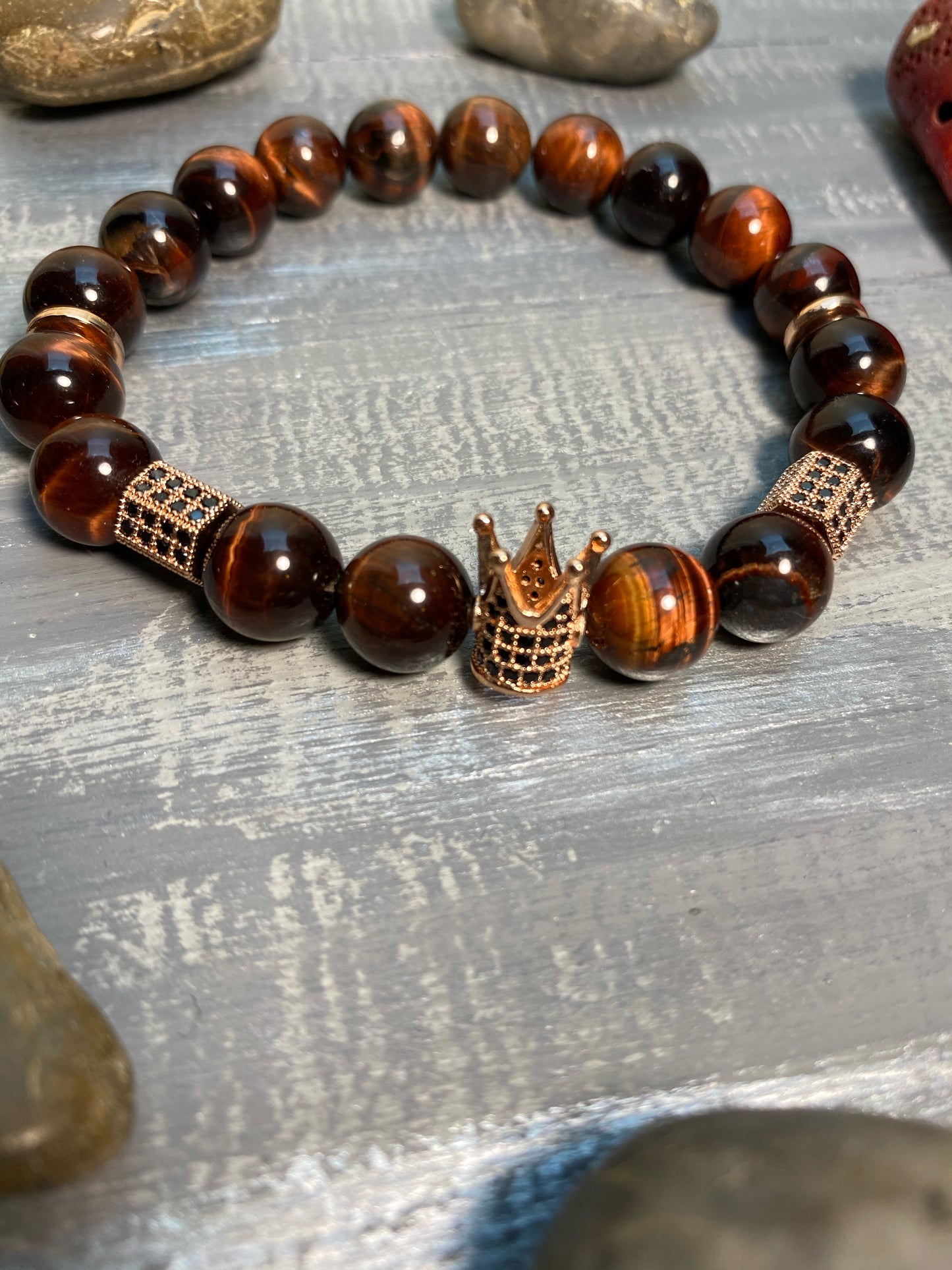 TAIK Red Tiger’s Eye Royal Crown Bracelet™