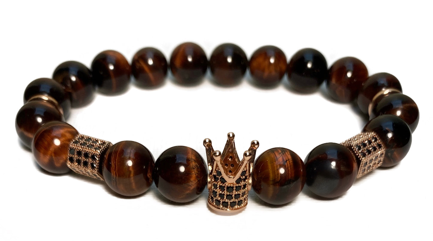 TAIK Red Tiger’s Eye Royal Crown Bracelet™