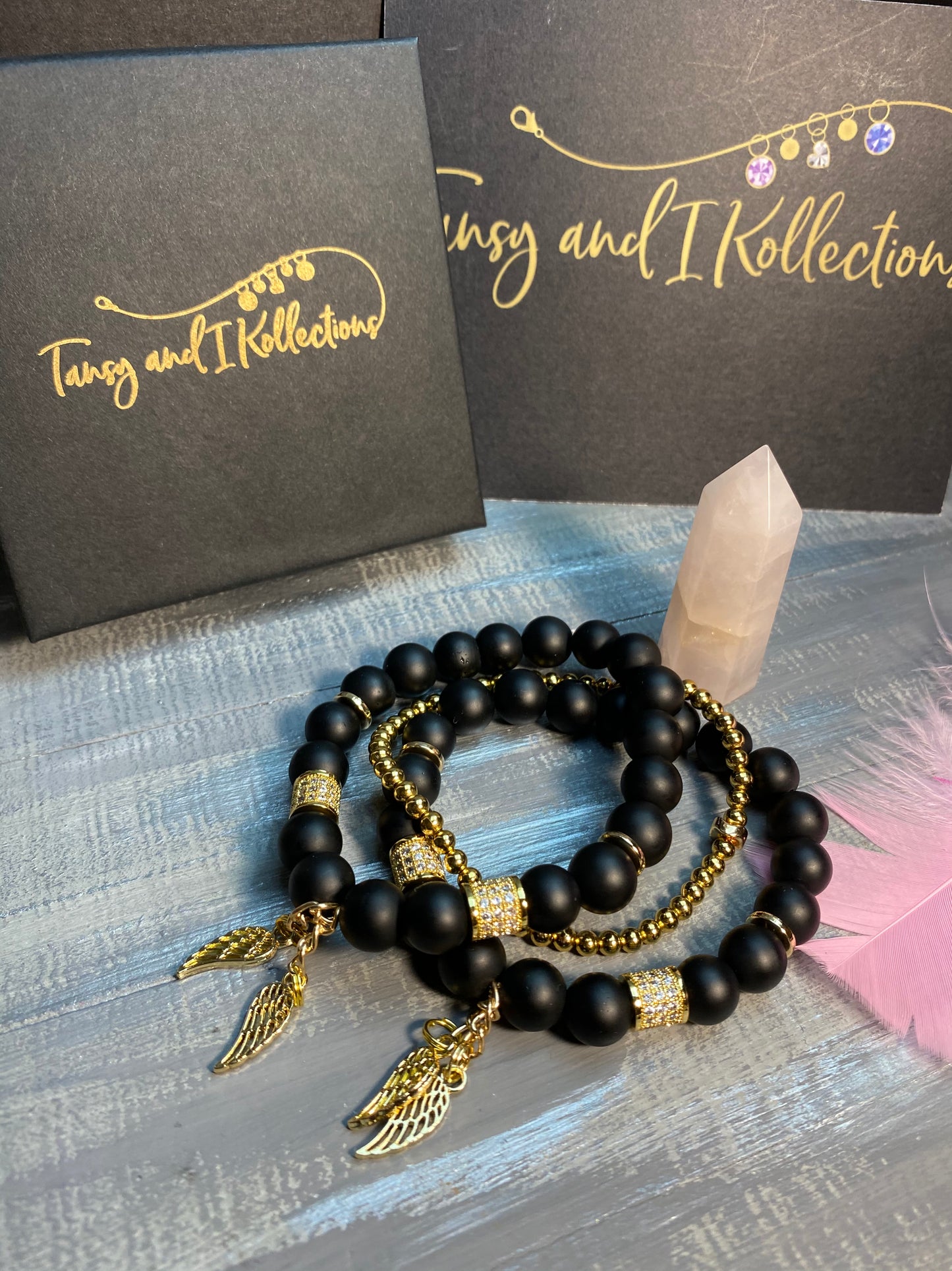 TAIK Onyx Angel Bracelet Set™