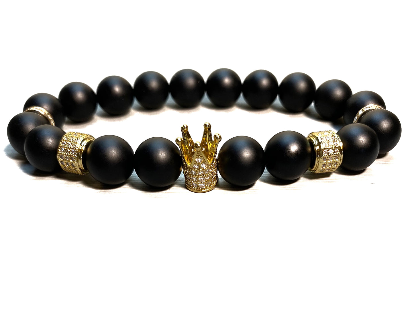 TAIK Black Onyx Gold Crown Bracelet™